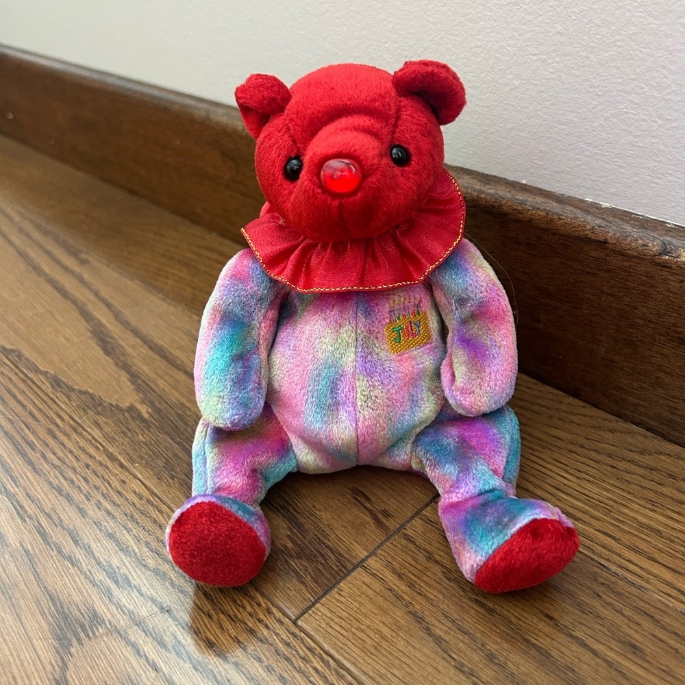 Ty Beanie Babies July the Birthday Bear Plush‎ 2001